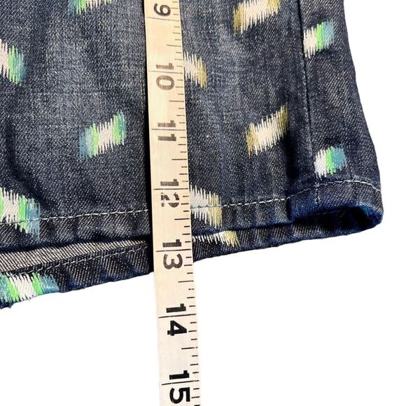 Anthropologie Pilcro Artstroke Stet Fit Jean Shorts High Waist Linen Denim 25 - Picture 10 of 11